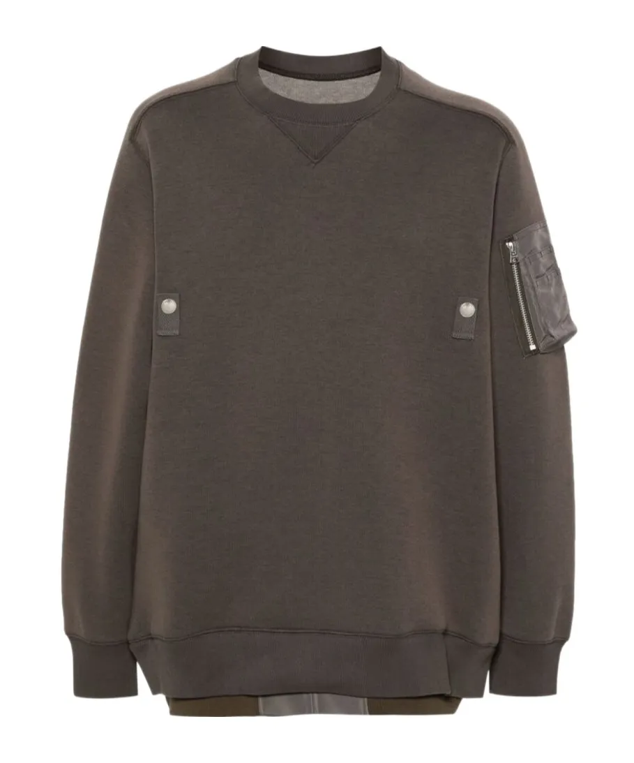 Long-Sleeved Twill Pullover