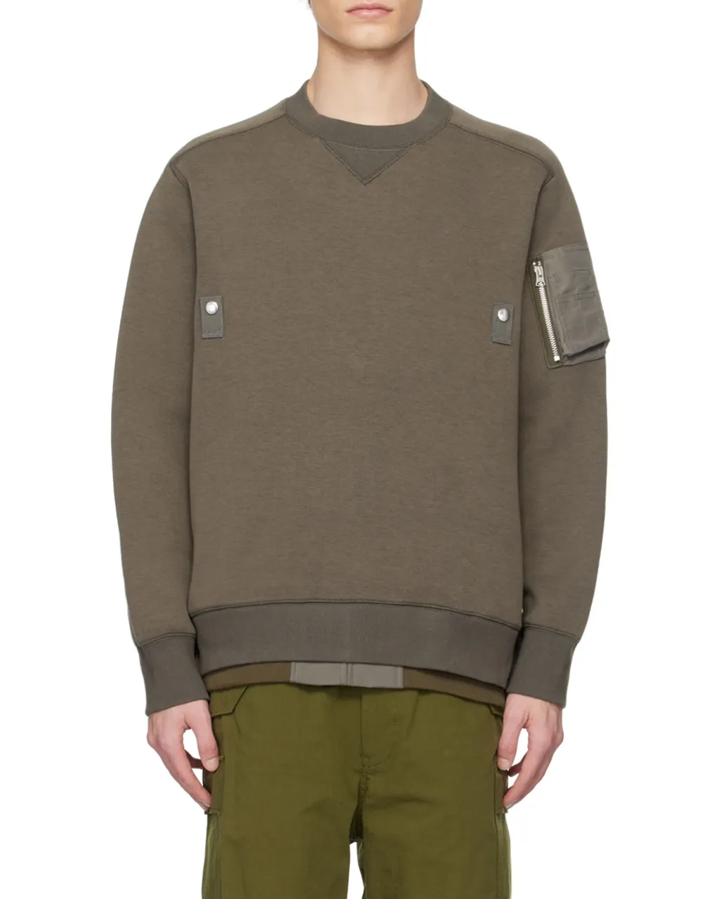 Long-Sleeved Twill Pullover