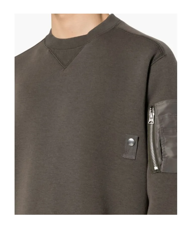 Long-Sleeved Twill Pullover