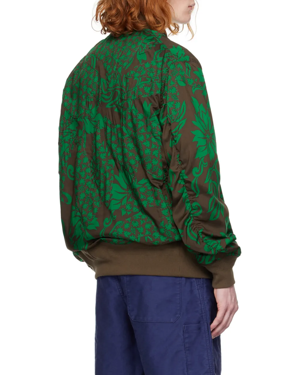 Floral Zipper Casual Jacket