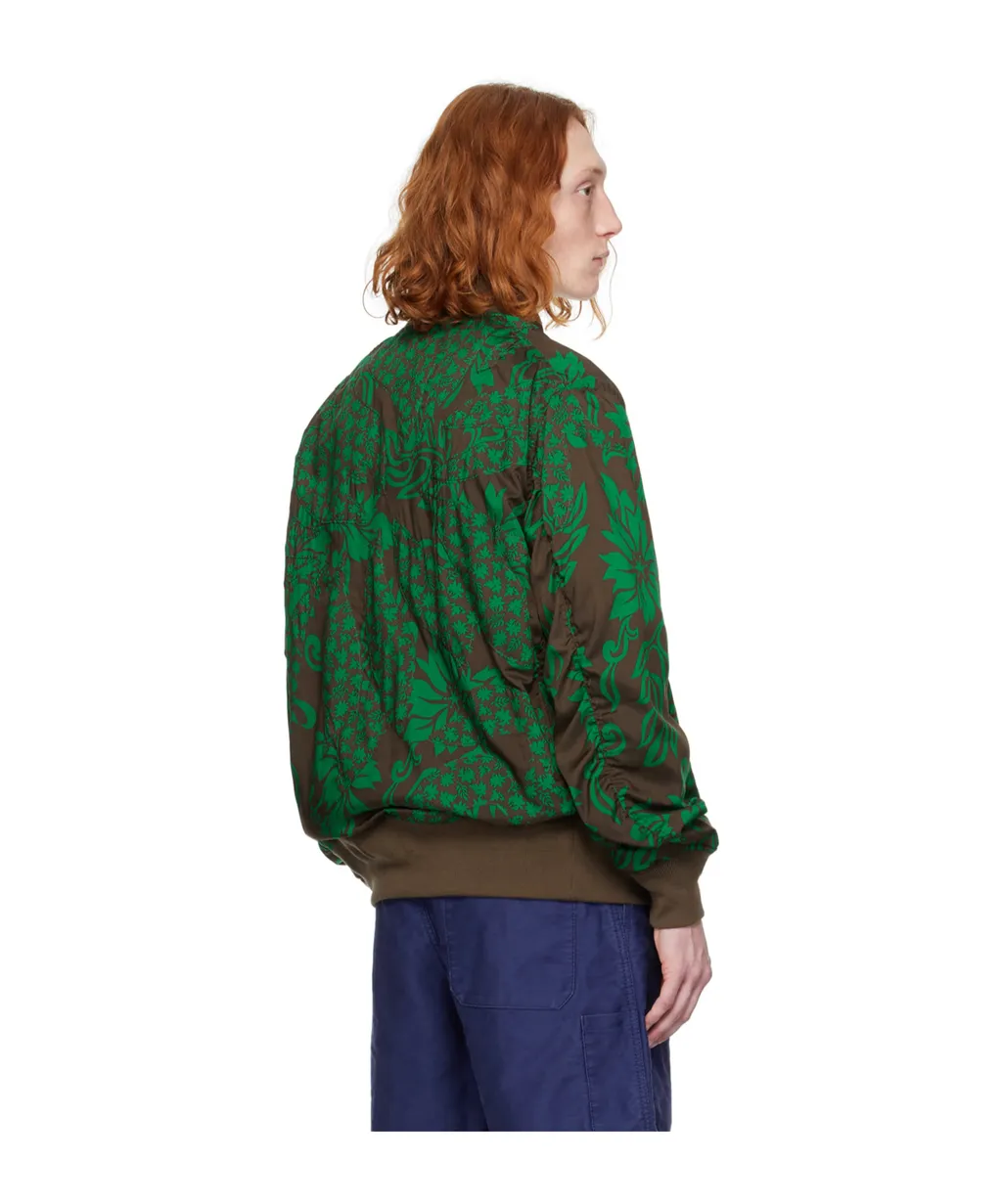 Floral Zipper Casual Jacket