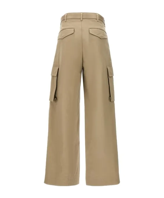 Wide Leg Belted Trousers
