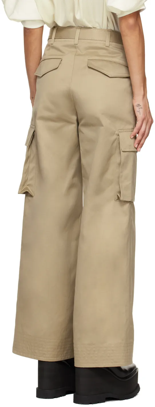 Wide Leg Belted Trousers