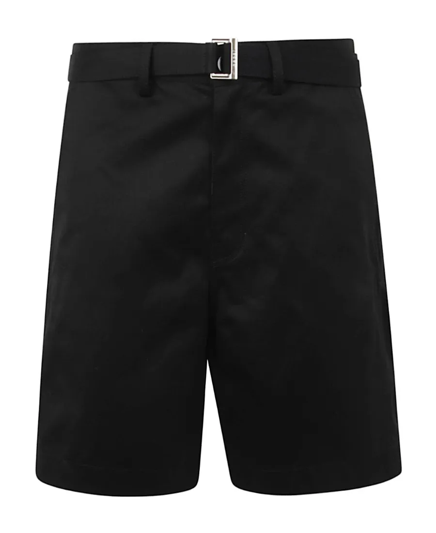 Wide-Leg Cotton Chino Shorts