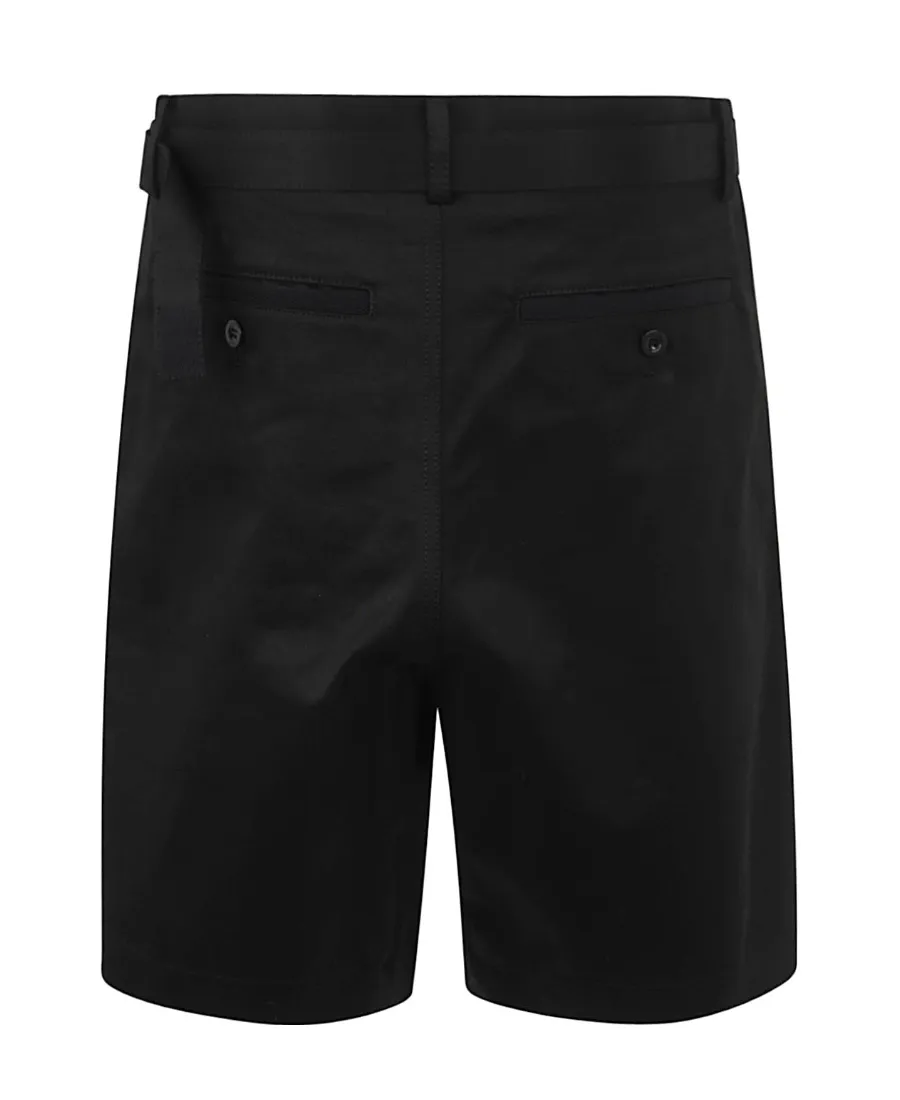 Wide-Leg Cotton Chino Shorts