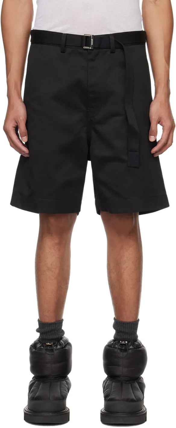 Wide-Leg Cotton Chino Shorts