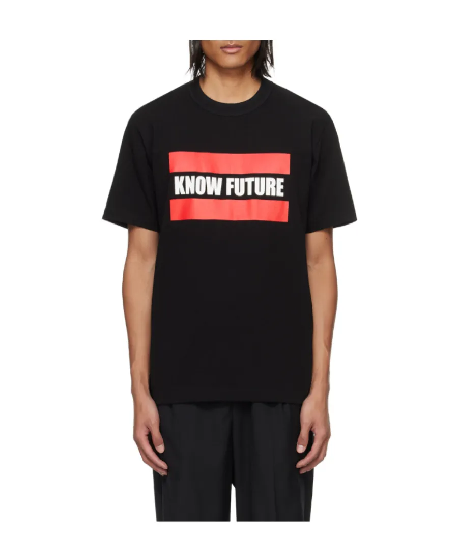 Slogan-Printed Crewneck T-Shirt