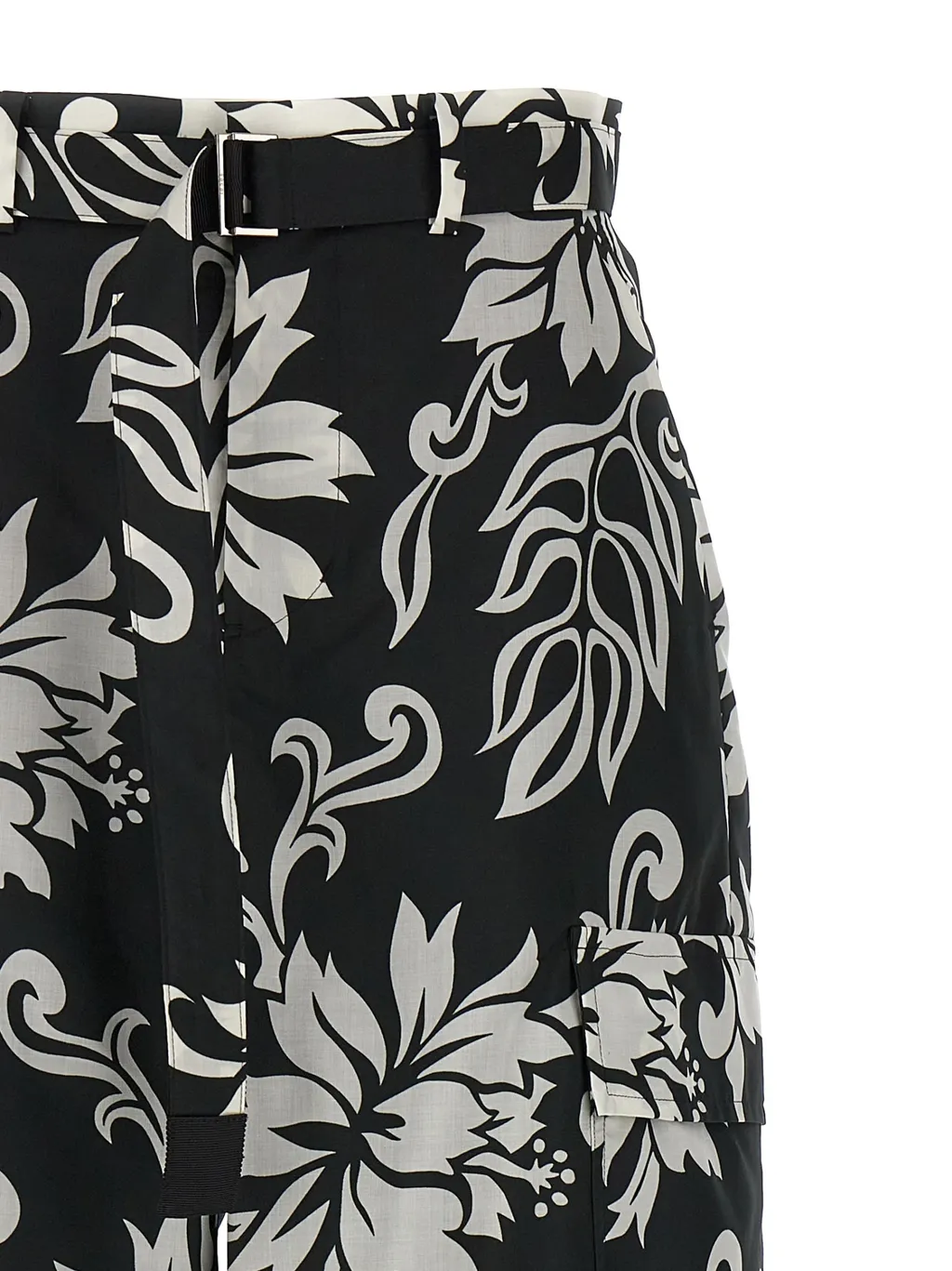 All-Over Printed Belted Trousers