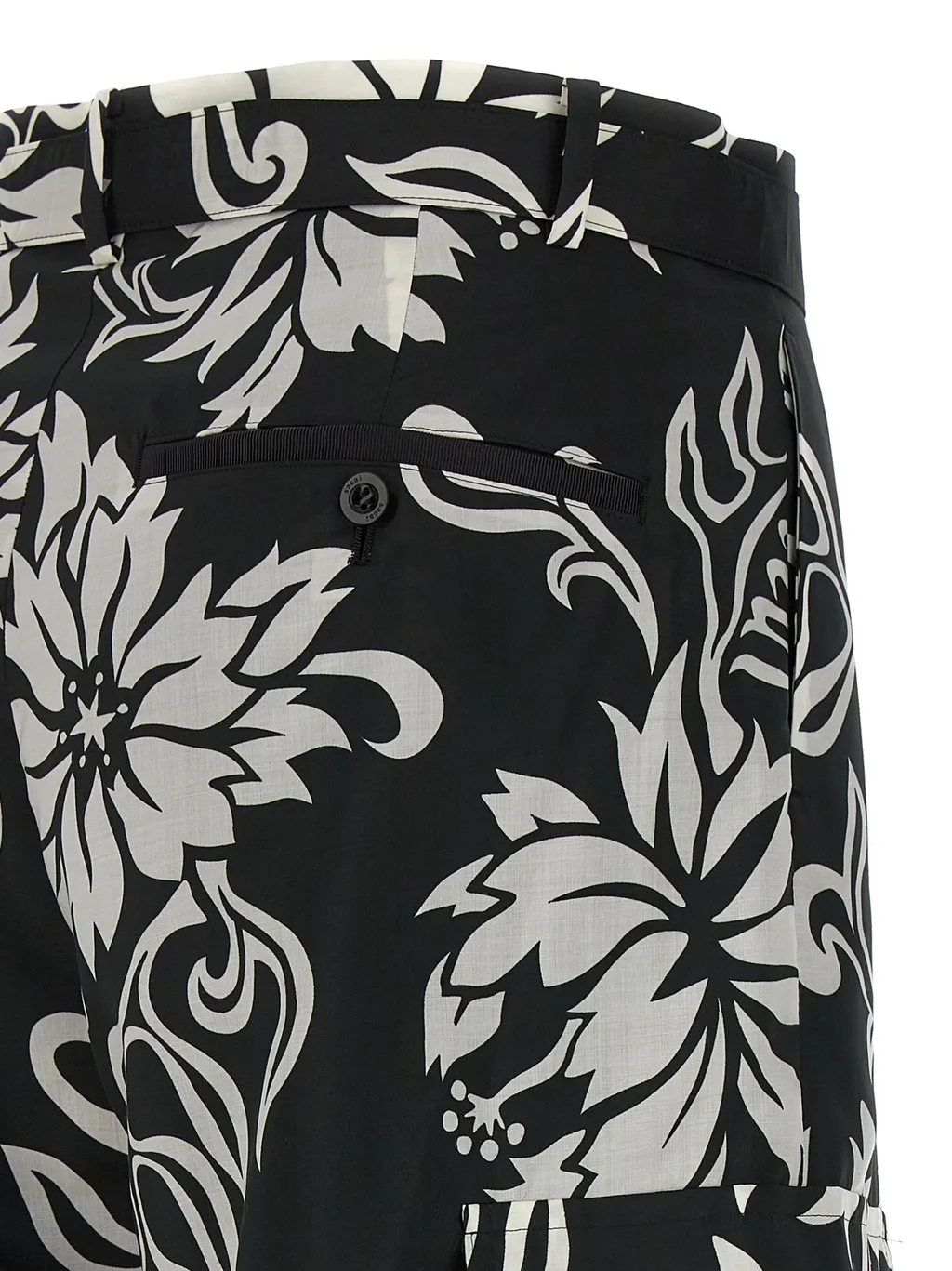 All-Over Printed Belted Trousers