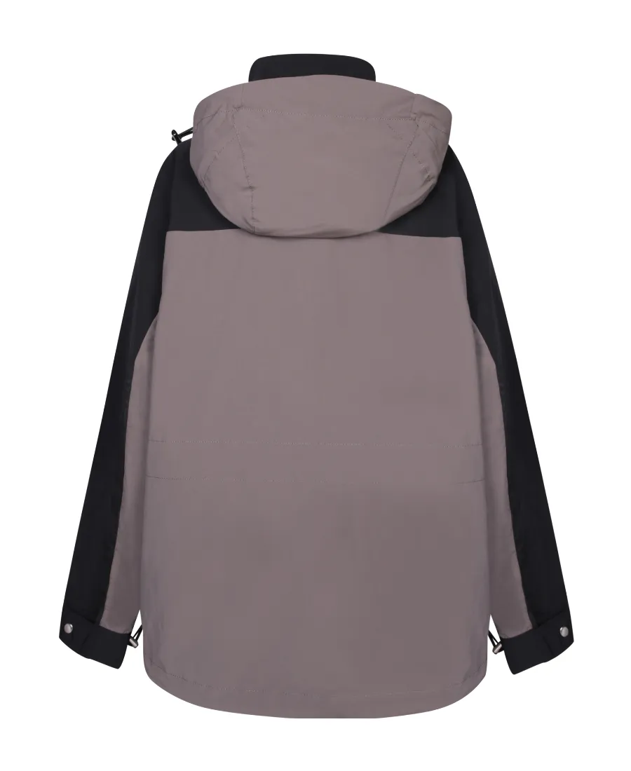 Funnel-Neck Reversible Zipped Jacket