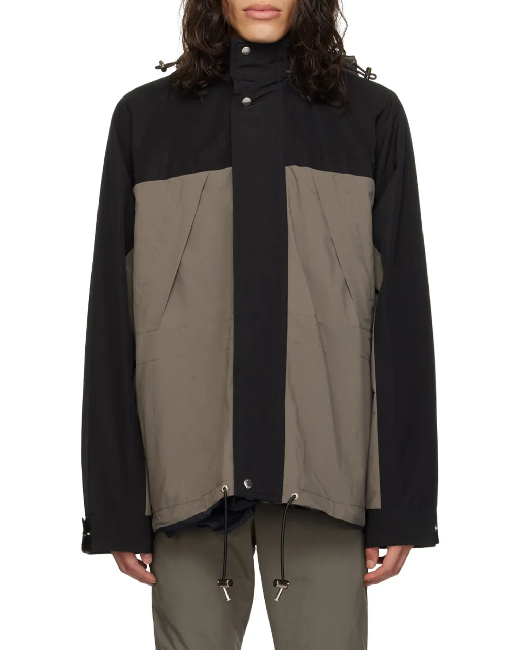 Funnel-Neck Reversible Zipped Jacket