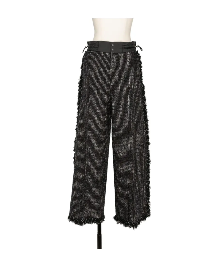 Tweed Straight Casual Pants