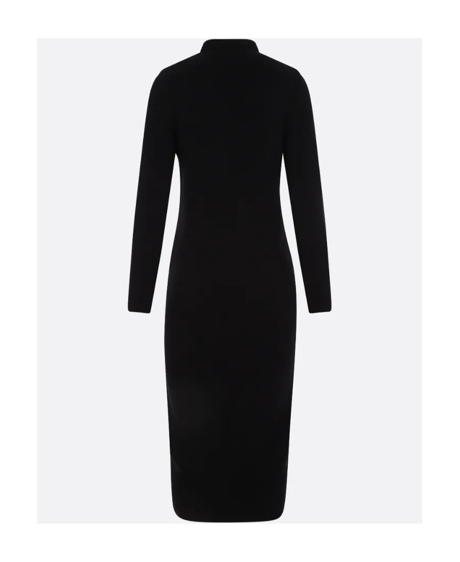 Layered Pleated Zip-Up Midi Dress