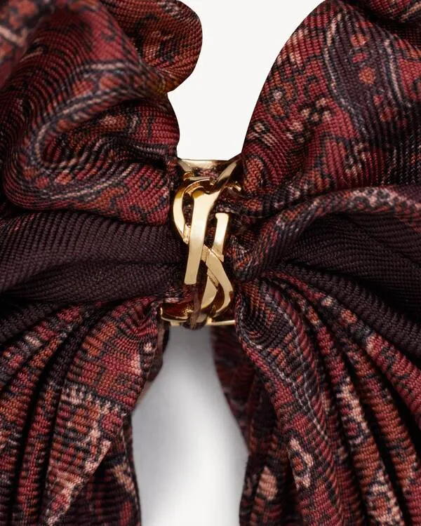 Cassandre Swirl Twill Scrunchie