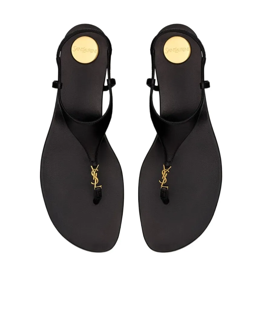 Cassandra Logo Plaque Sandals
