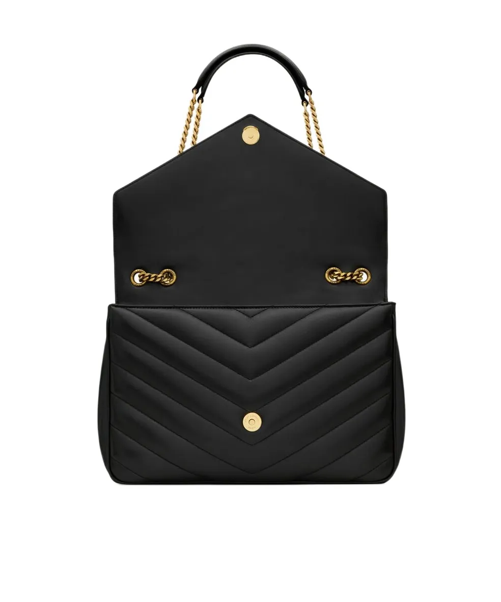 Loulou Foldover Top Large Shoulder Bag