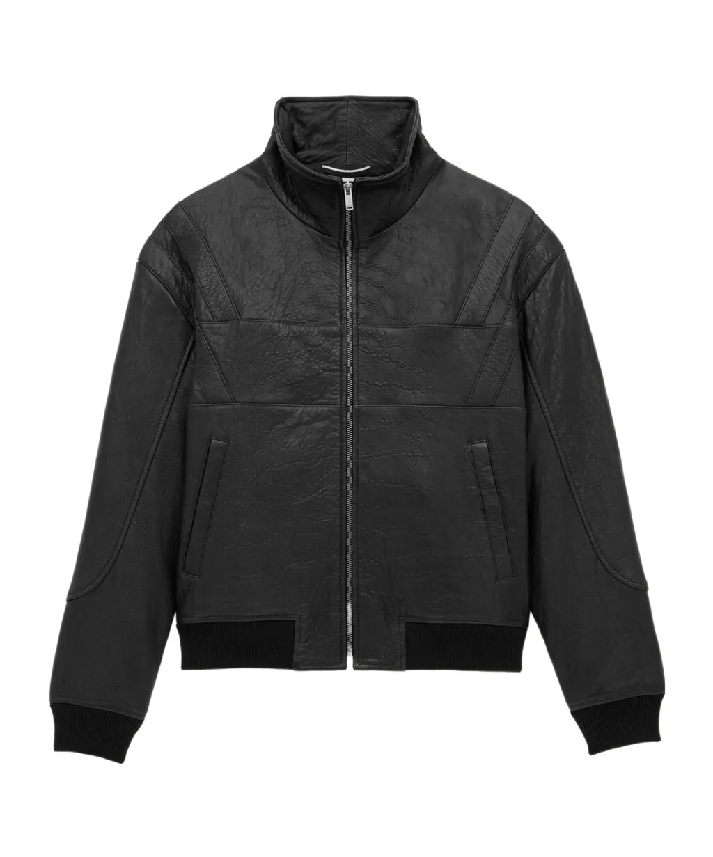 Zip-Up High Neck Blouson