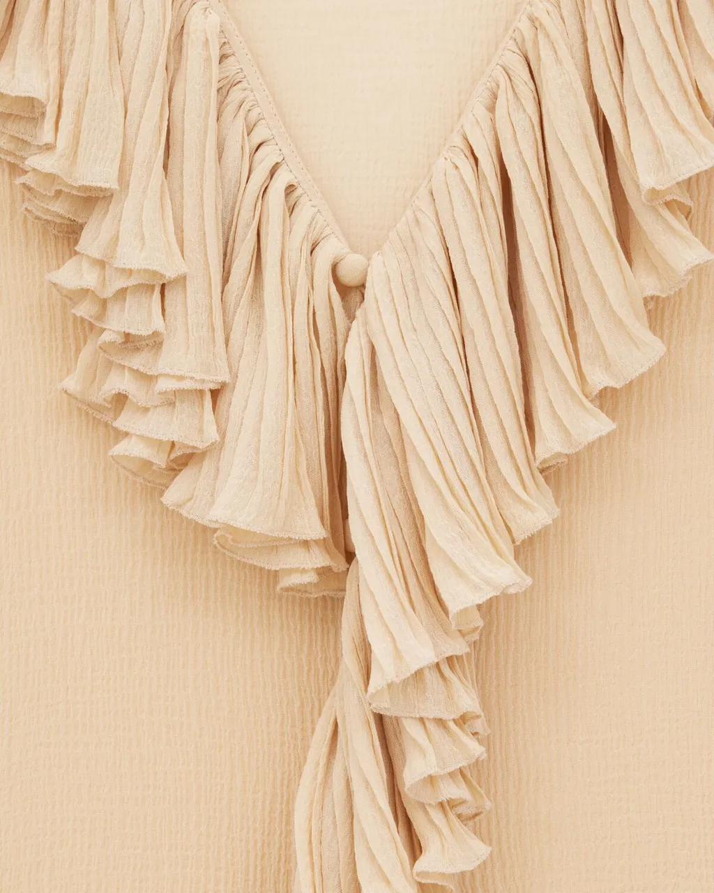 Ruffled V-Neck Blouse