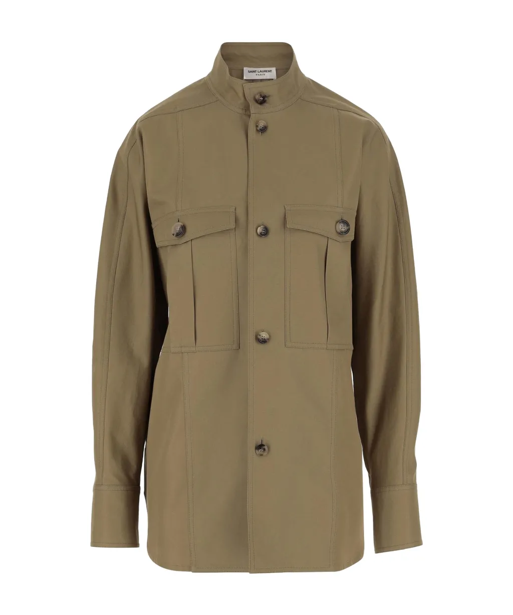 Saharienne Buttoned Long-Sleeved Shirt