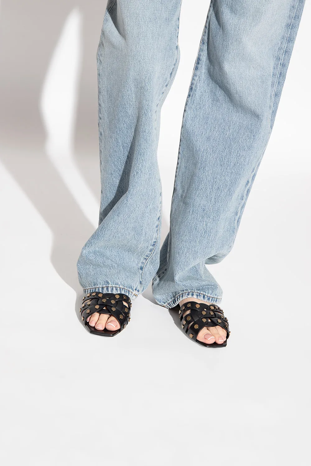 Open Toe Slip-On Sandals