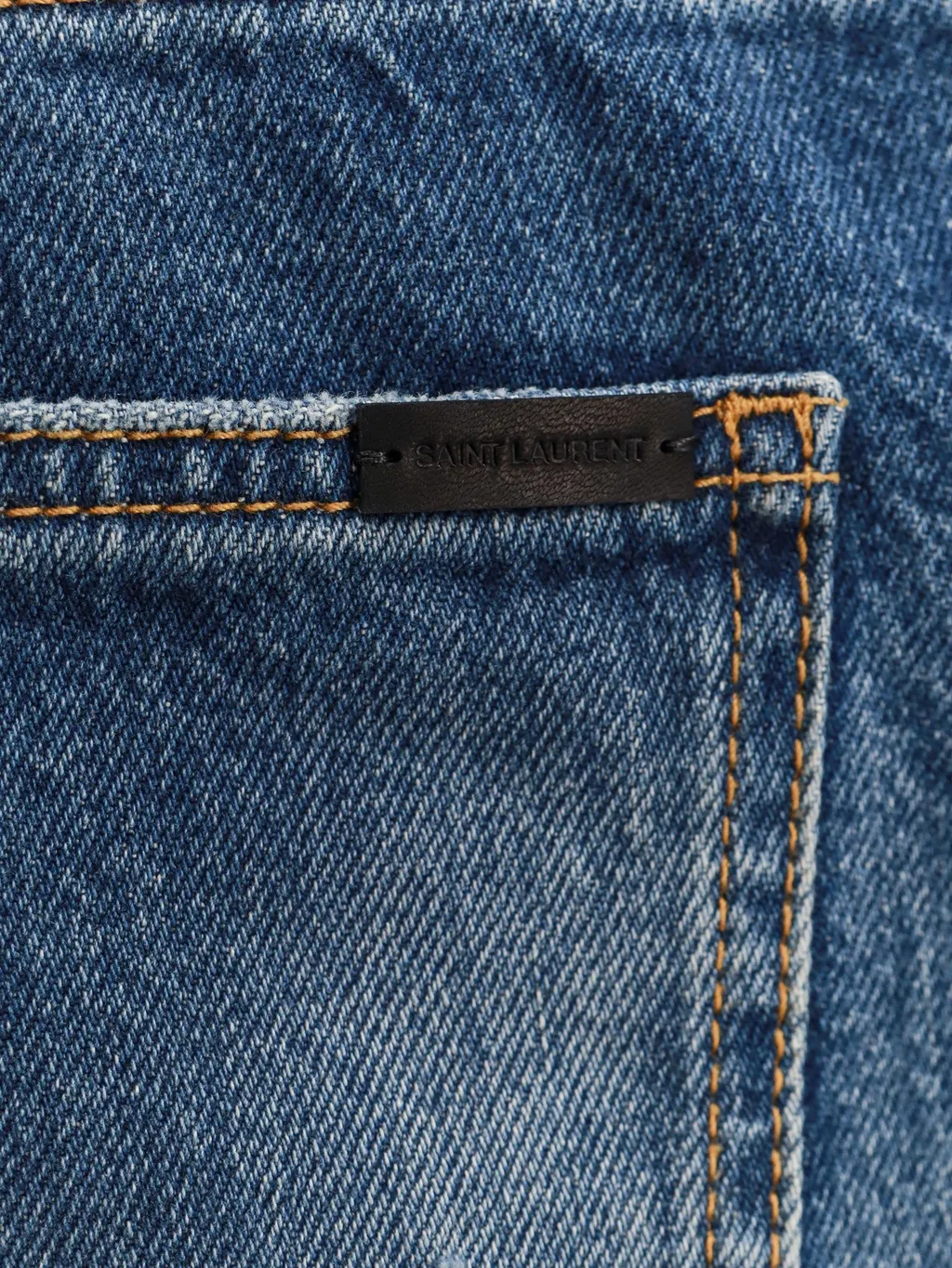 Logo Patch Straight Leg Jeans