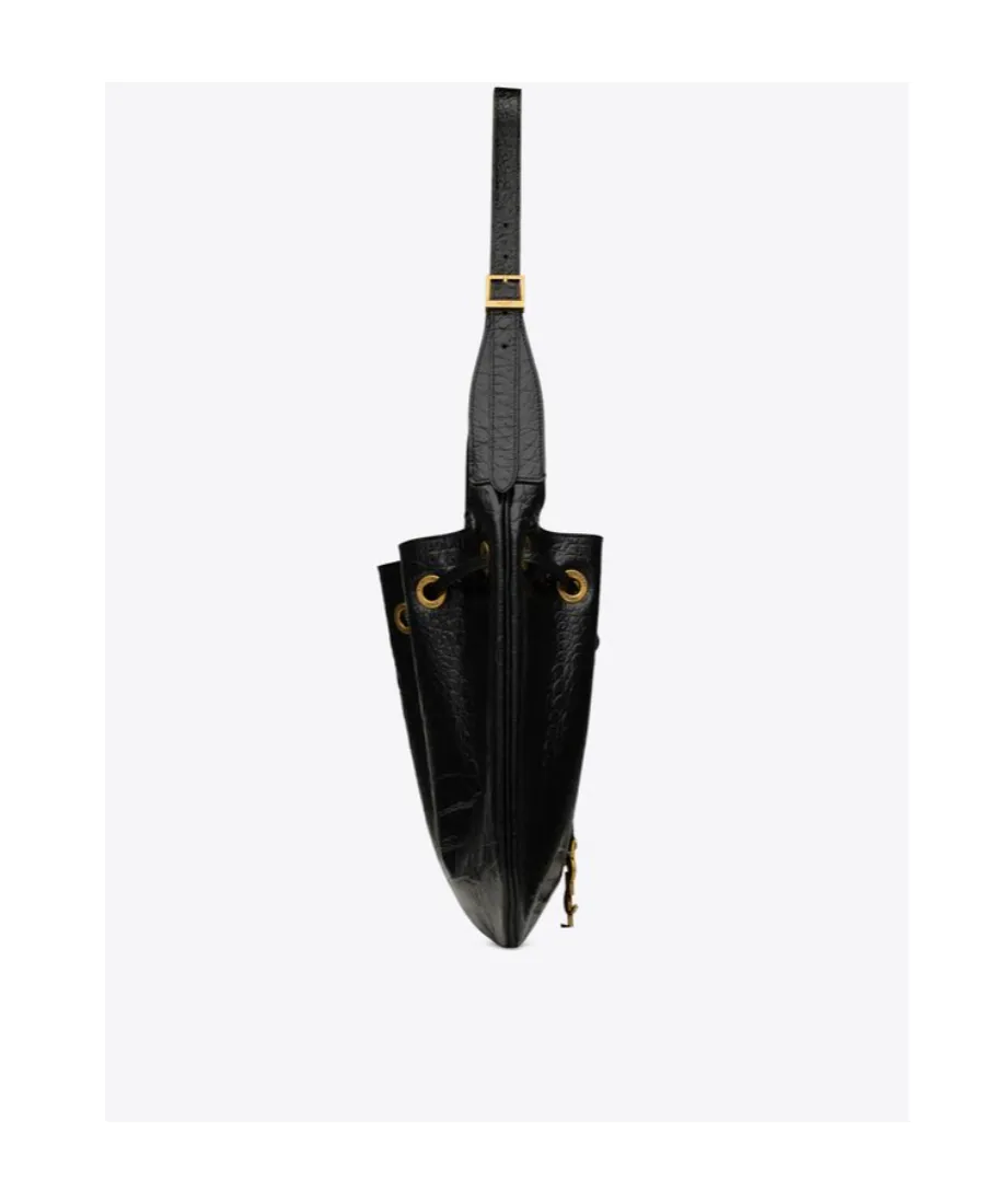 Paris Vii Medium Hobo Bag In Crocodile-Embossed Patent Leather
