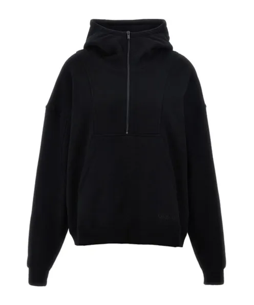 Zip Detailed Long-Sleeved Hoodie