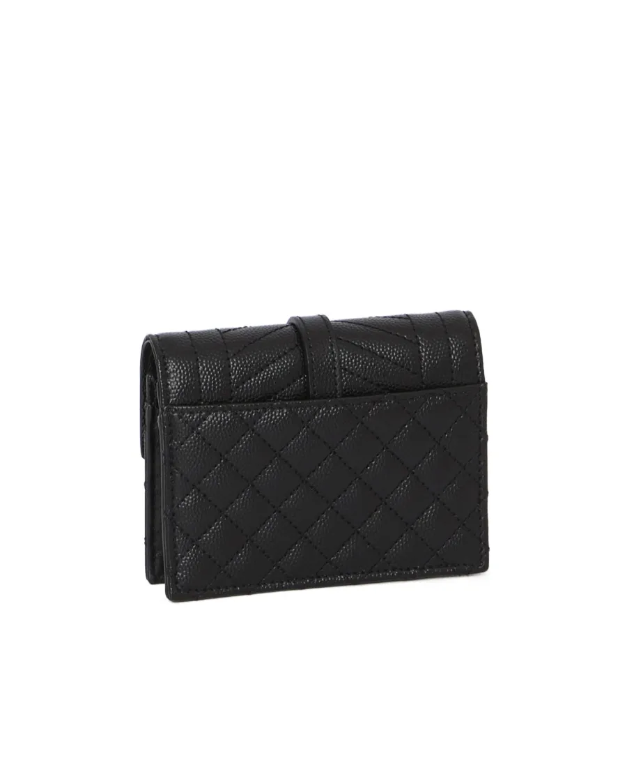Logo Plaque Foldover Top Wallet