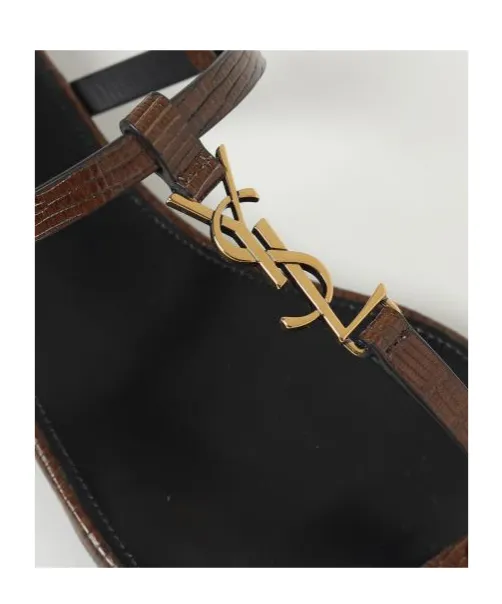 Logo Plaque Open Toe Sandals