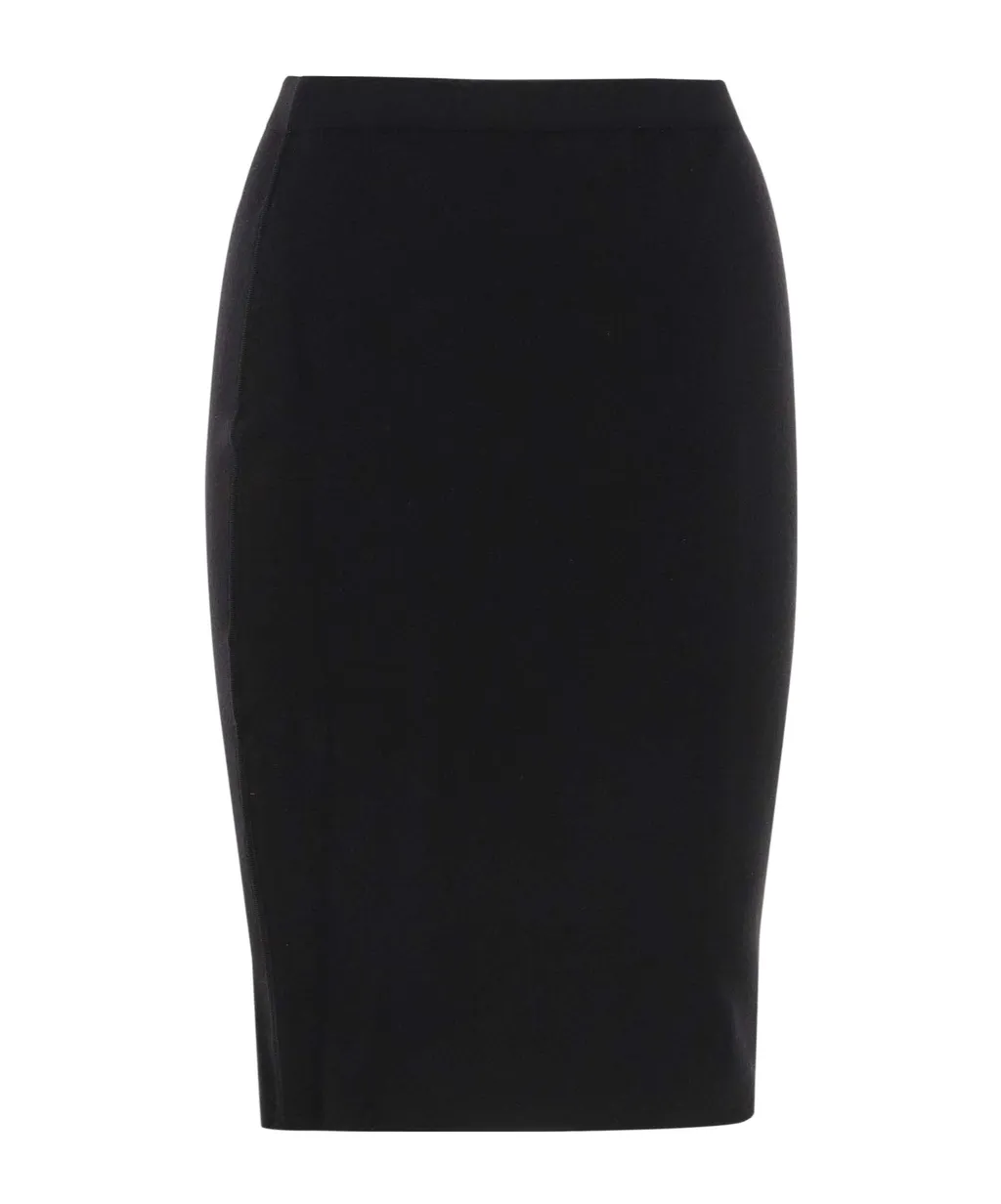 Mid-Rise Knitted Midi Skirt