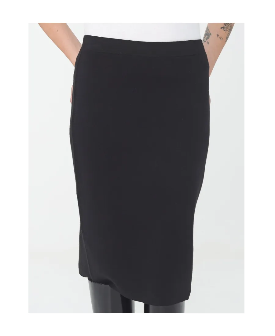 Mid-Rise Knitted Midi Skirt