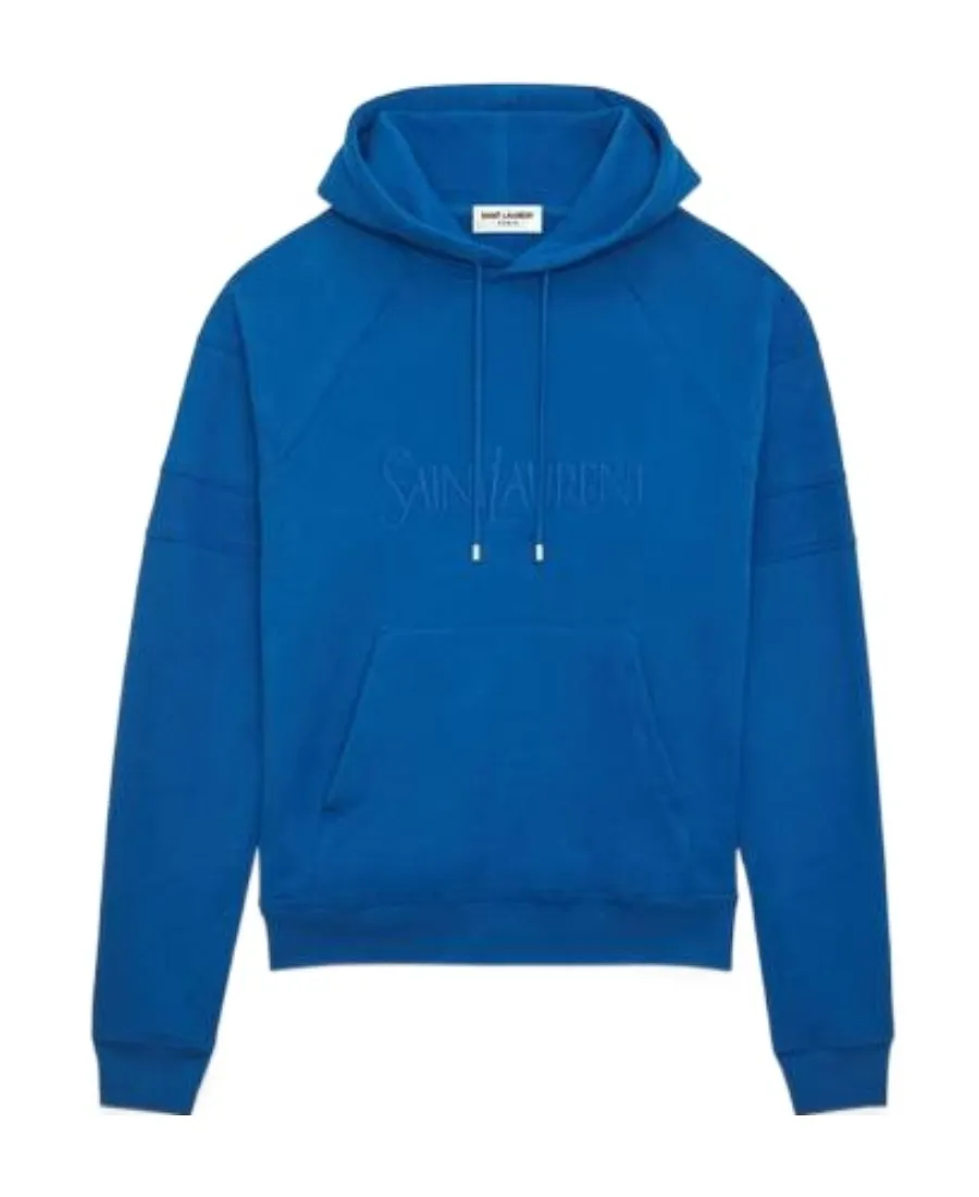 Logo Embroidered Drawstring Hoodie