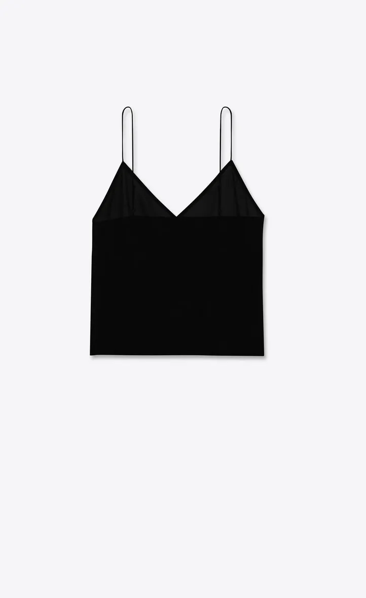 Sheer-Panel Vest Top