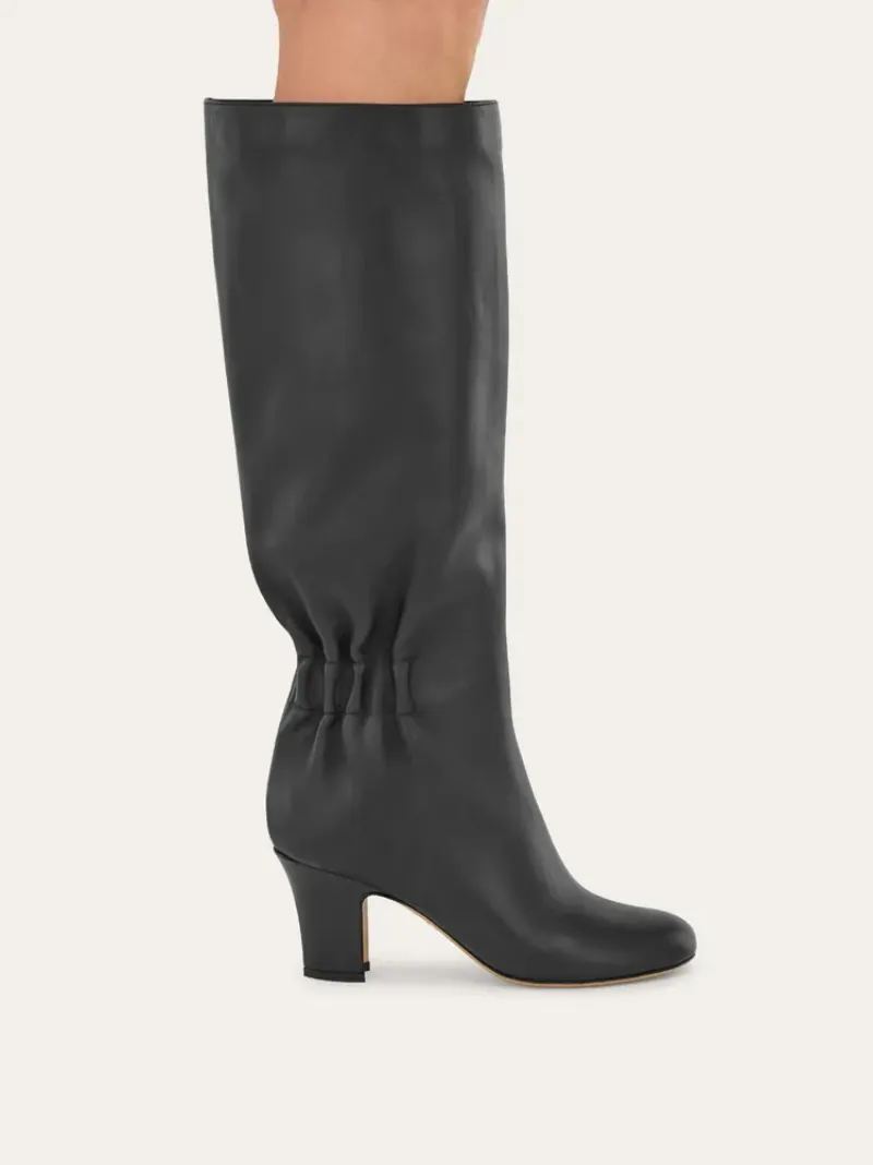 Knee Boot With Ruched Detail