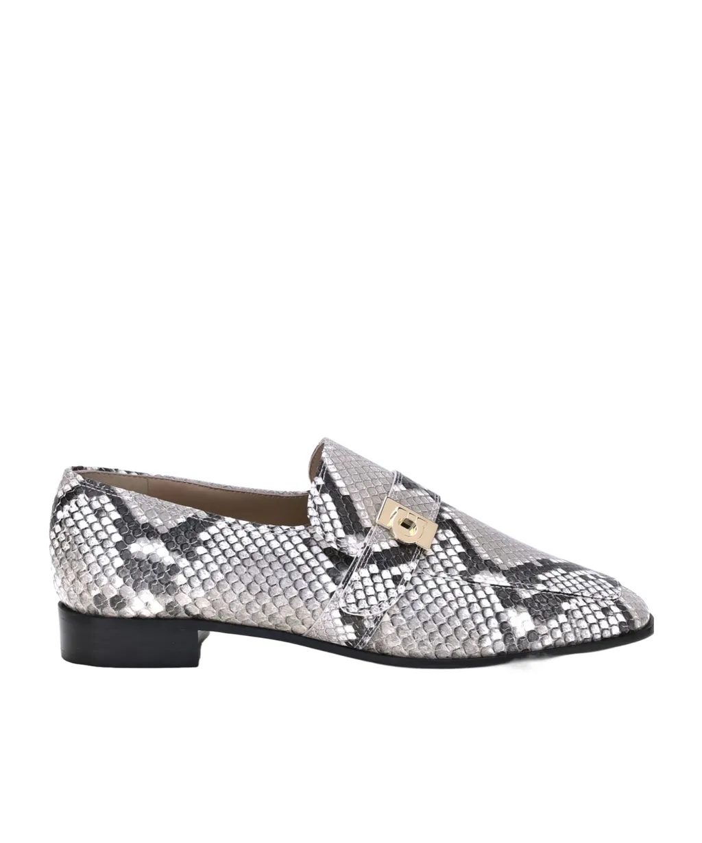 Embossed Slip On Loafers