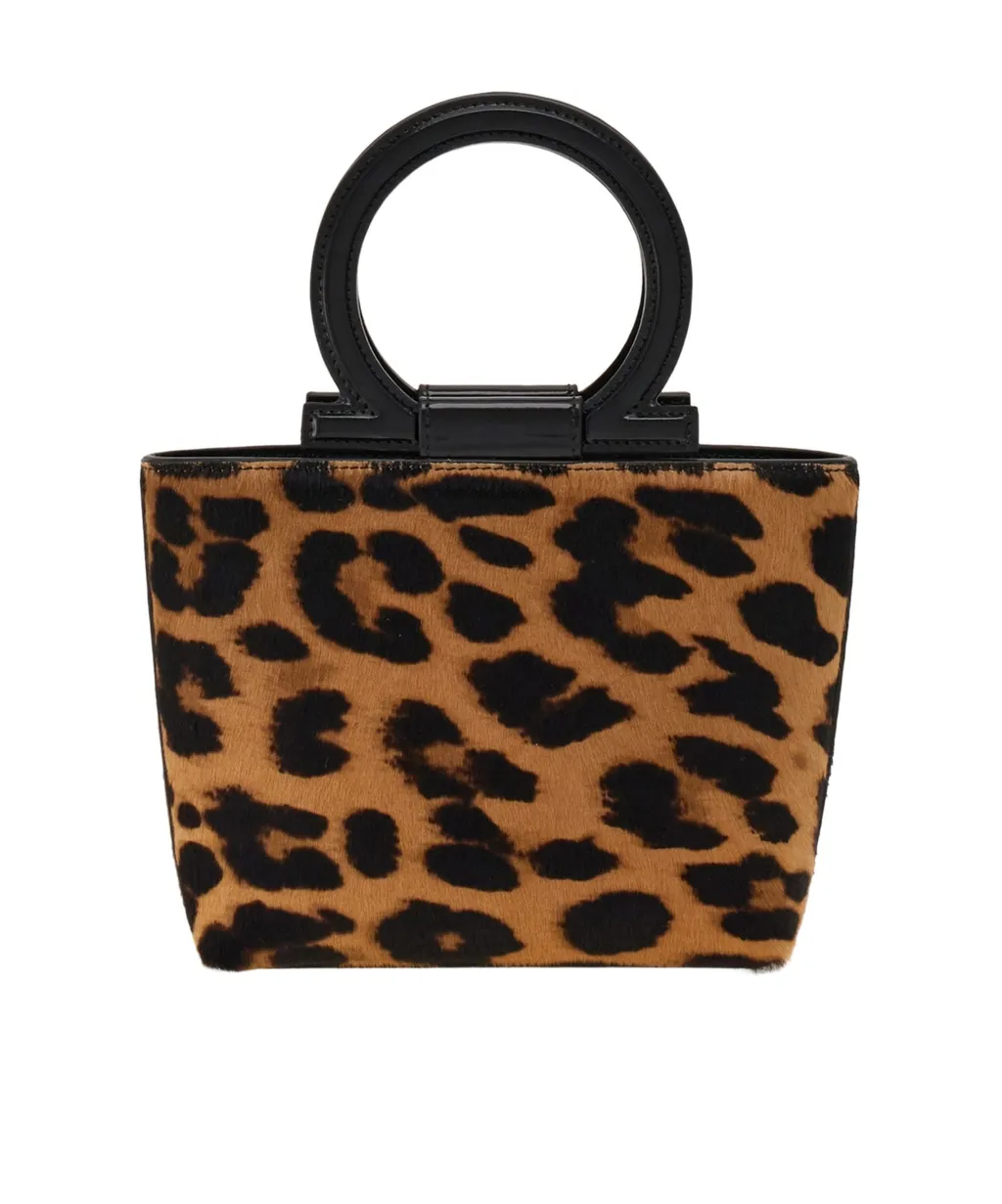 Leopard Printed Mini Tote Bag