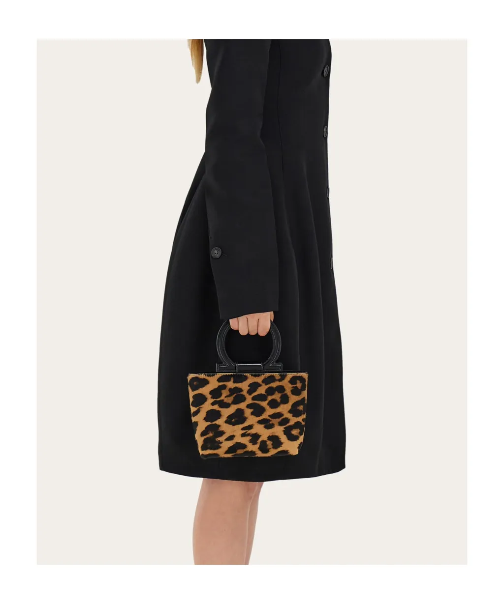 Leopard Printed Mini Tote Bag