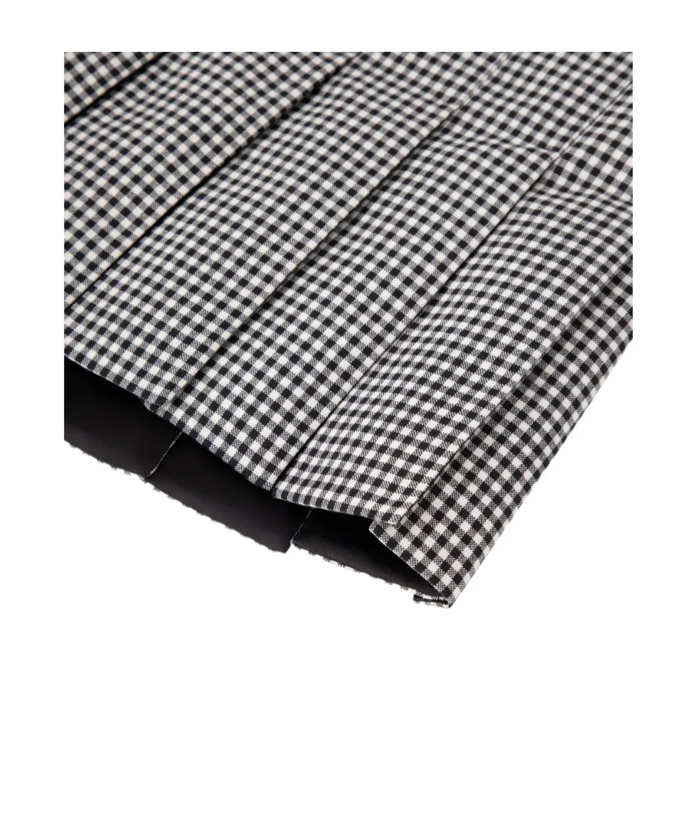 Pleated Checked Skirt