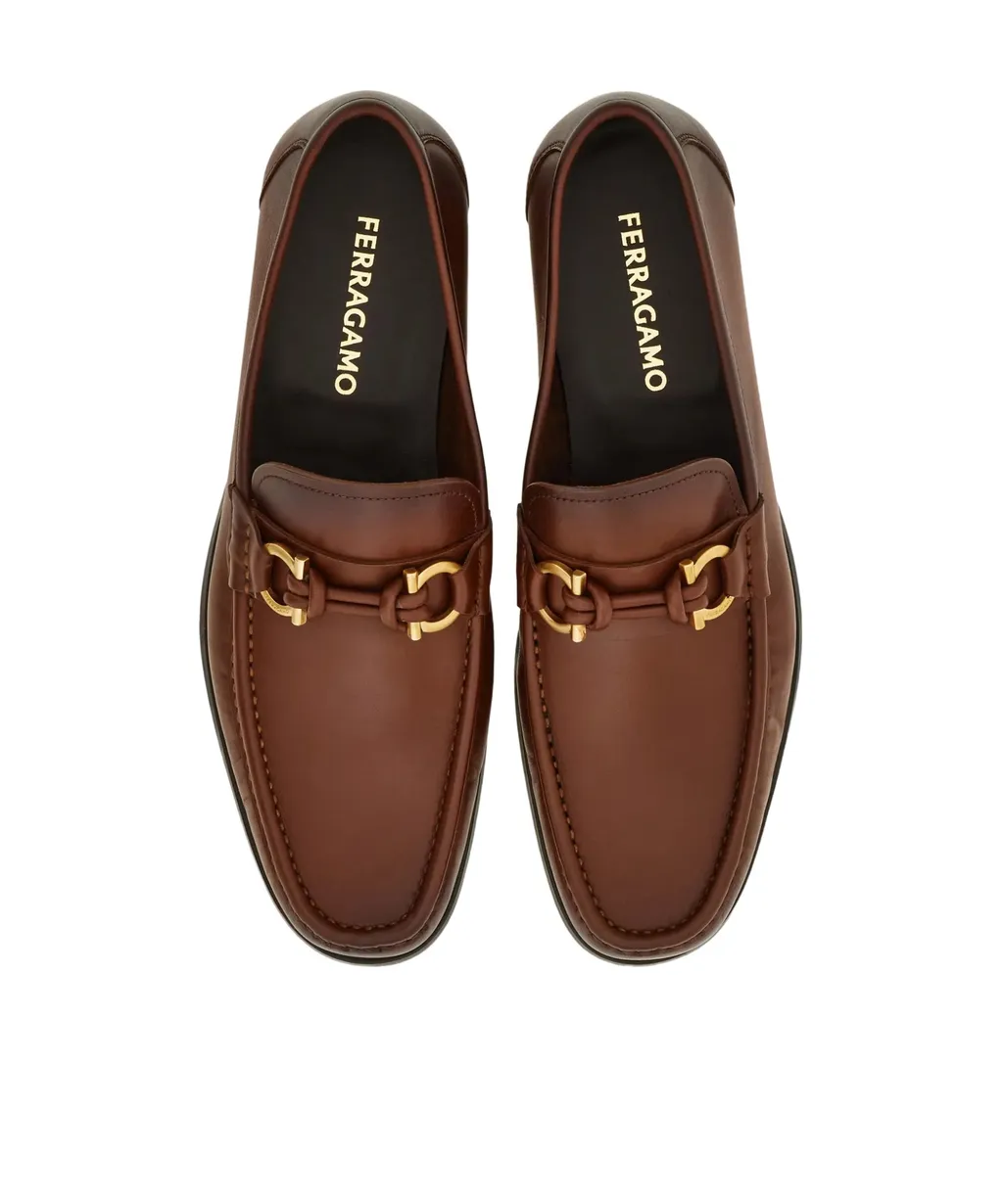 Gancini Leather Loafers