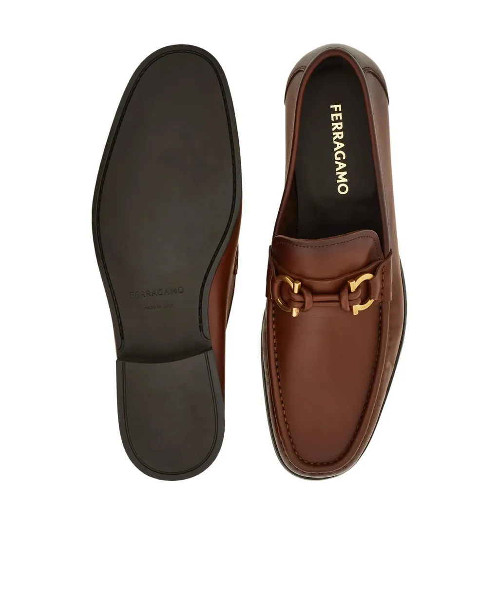 Gancini Leather Loafers