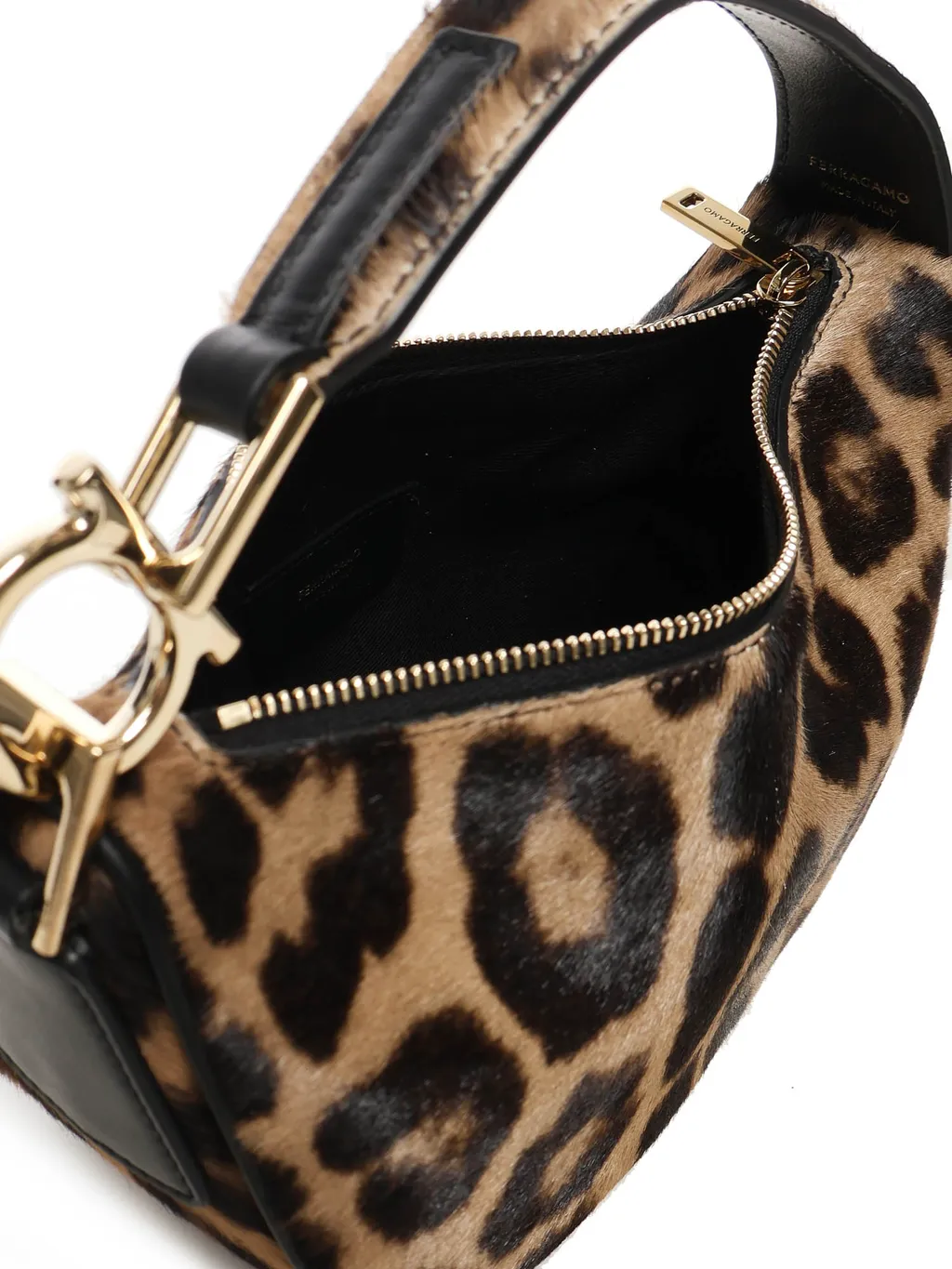 North-South Gancini-Embellished Shoulder Bag
