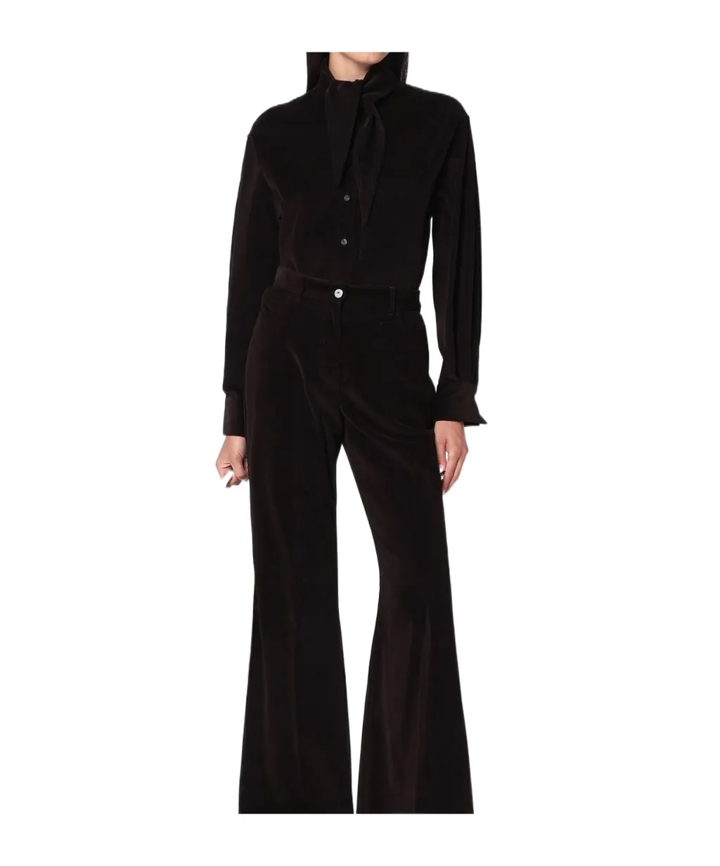 Ribbed Velvet Shirt