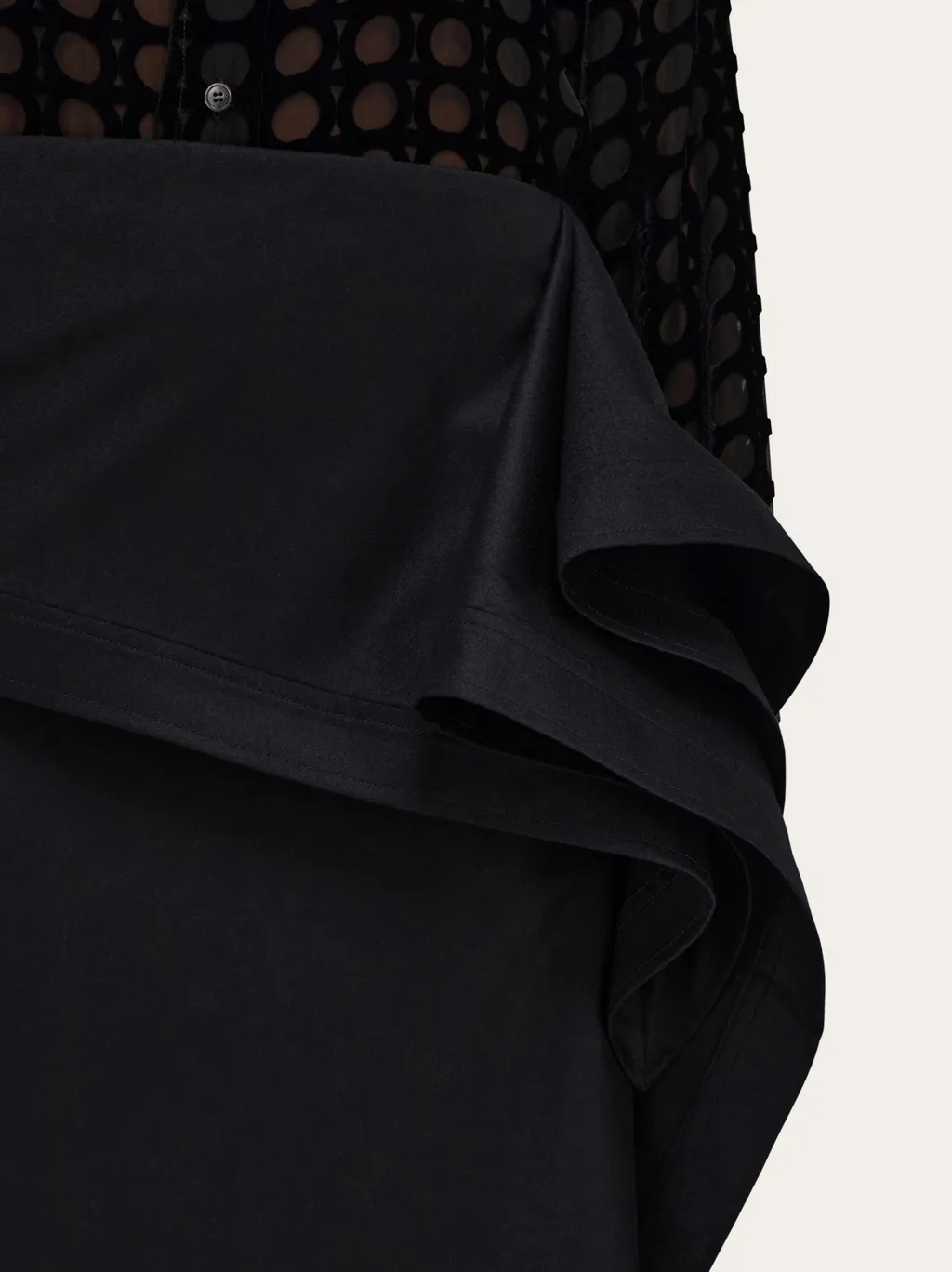 Asymmetric Skirt With Peplum Detail