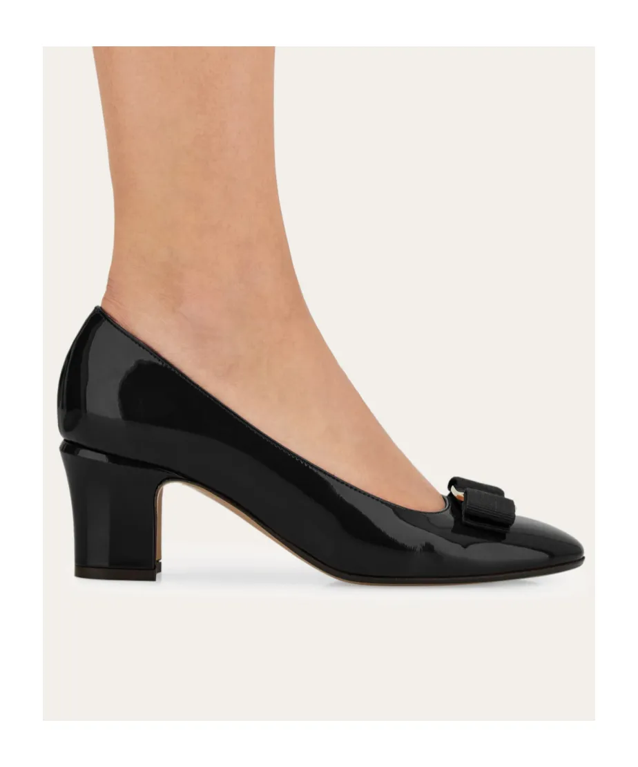 Vara Bow Block Heel Pump