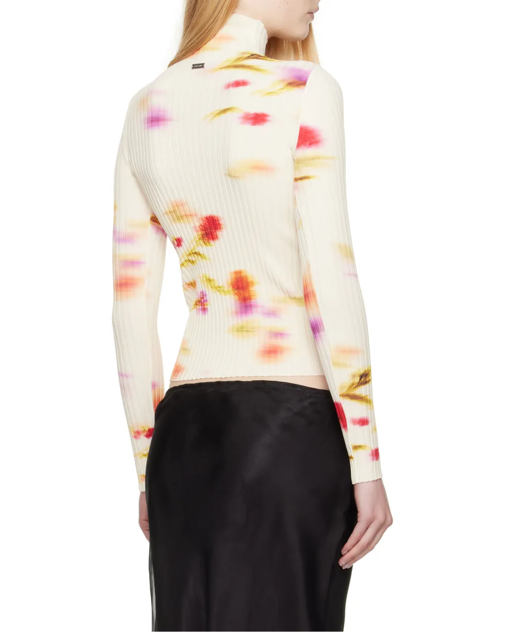 Blossom Print Mock Neck Top
