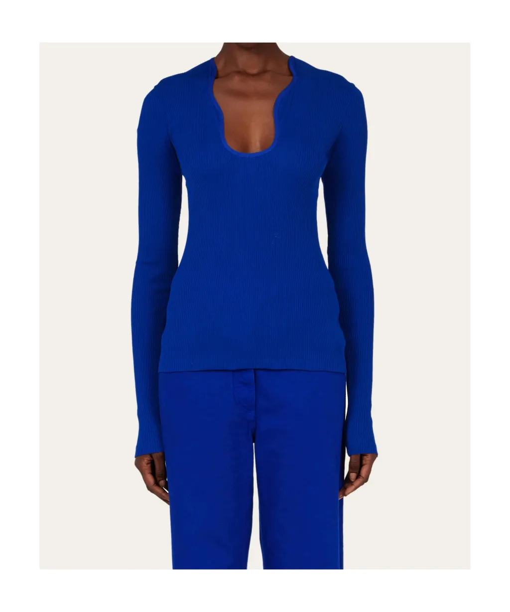Top With Rippled Neckline