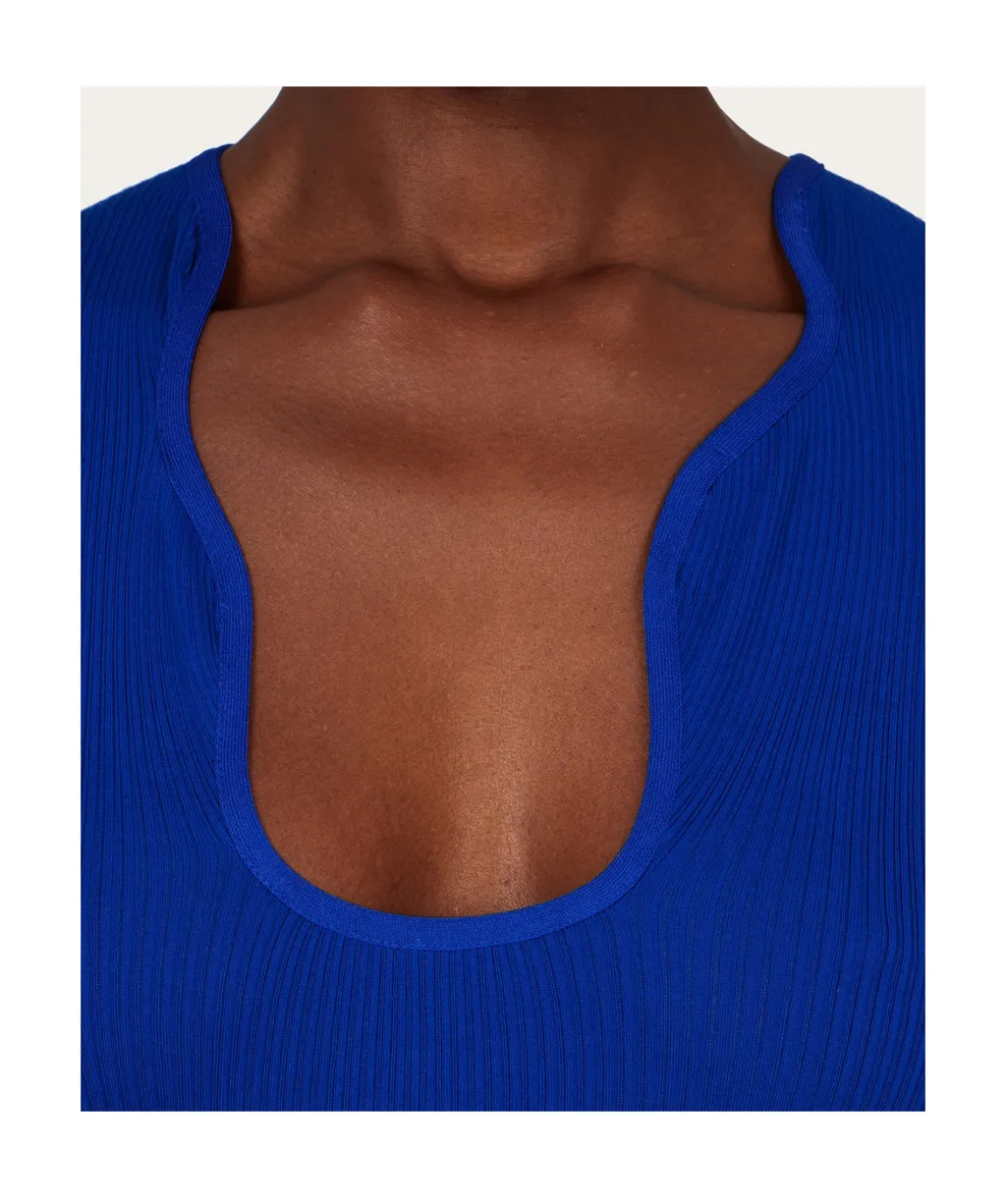 Top With Rippled Neckline