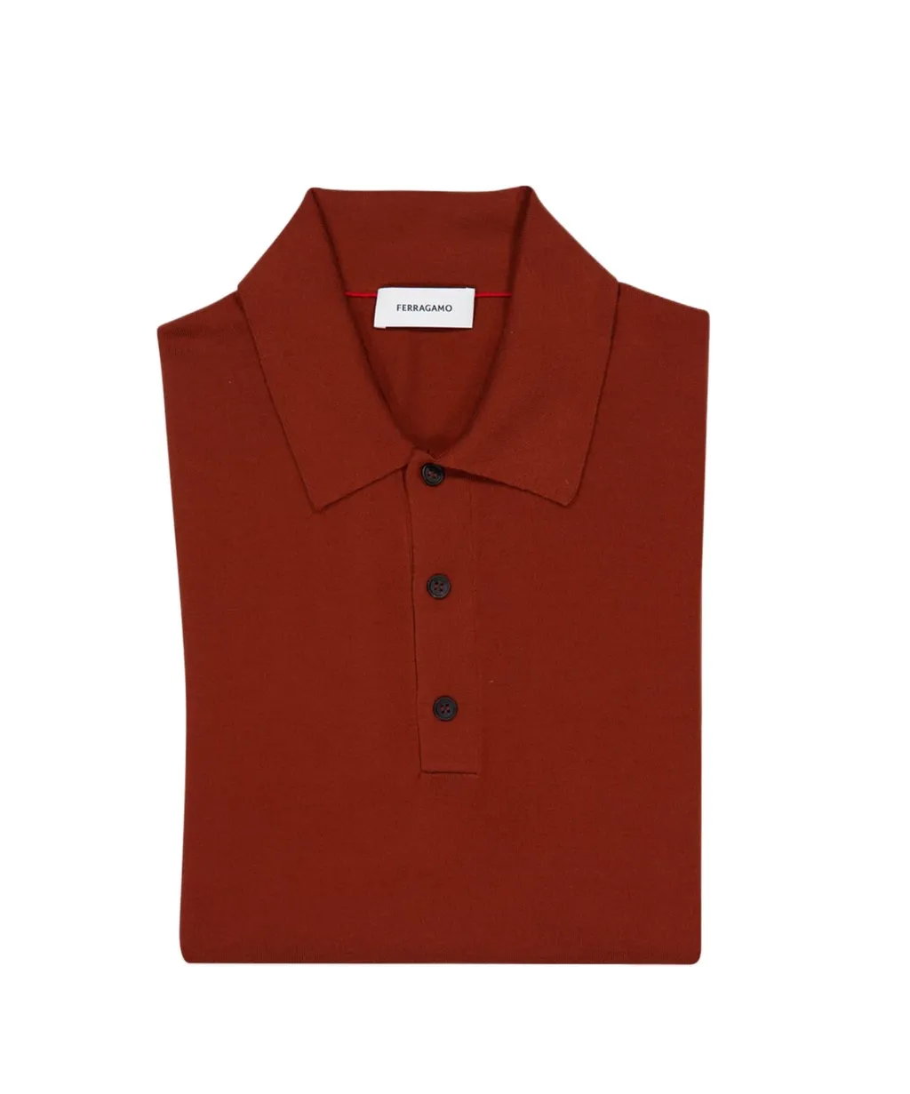 Short Sleeved Knitted Polo Shirt
