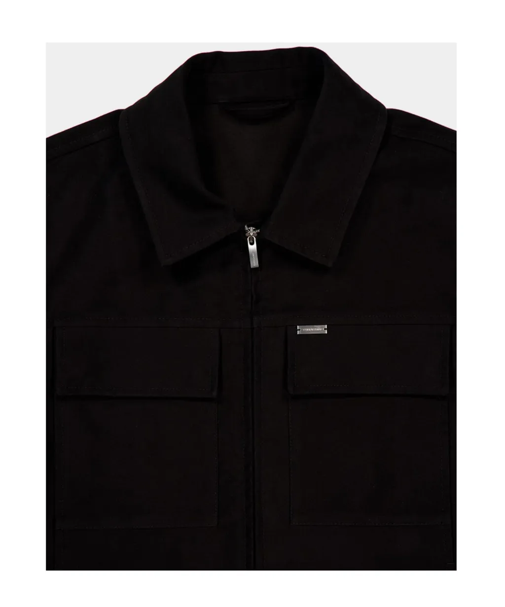 Logo Plaque Zipped Jacket