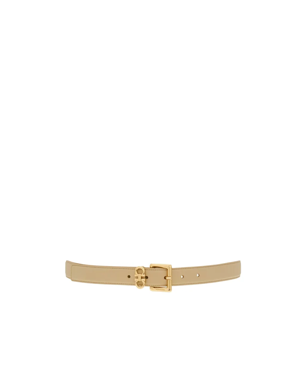 Double Gancini Buckle-Fastened Belt